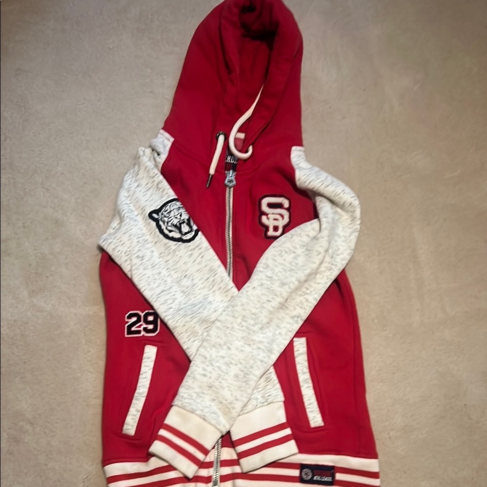 Superdry Red Hoodie with Logo